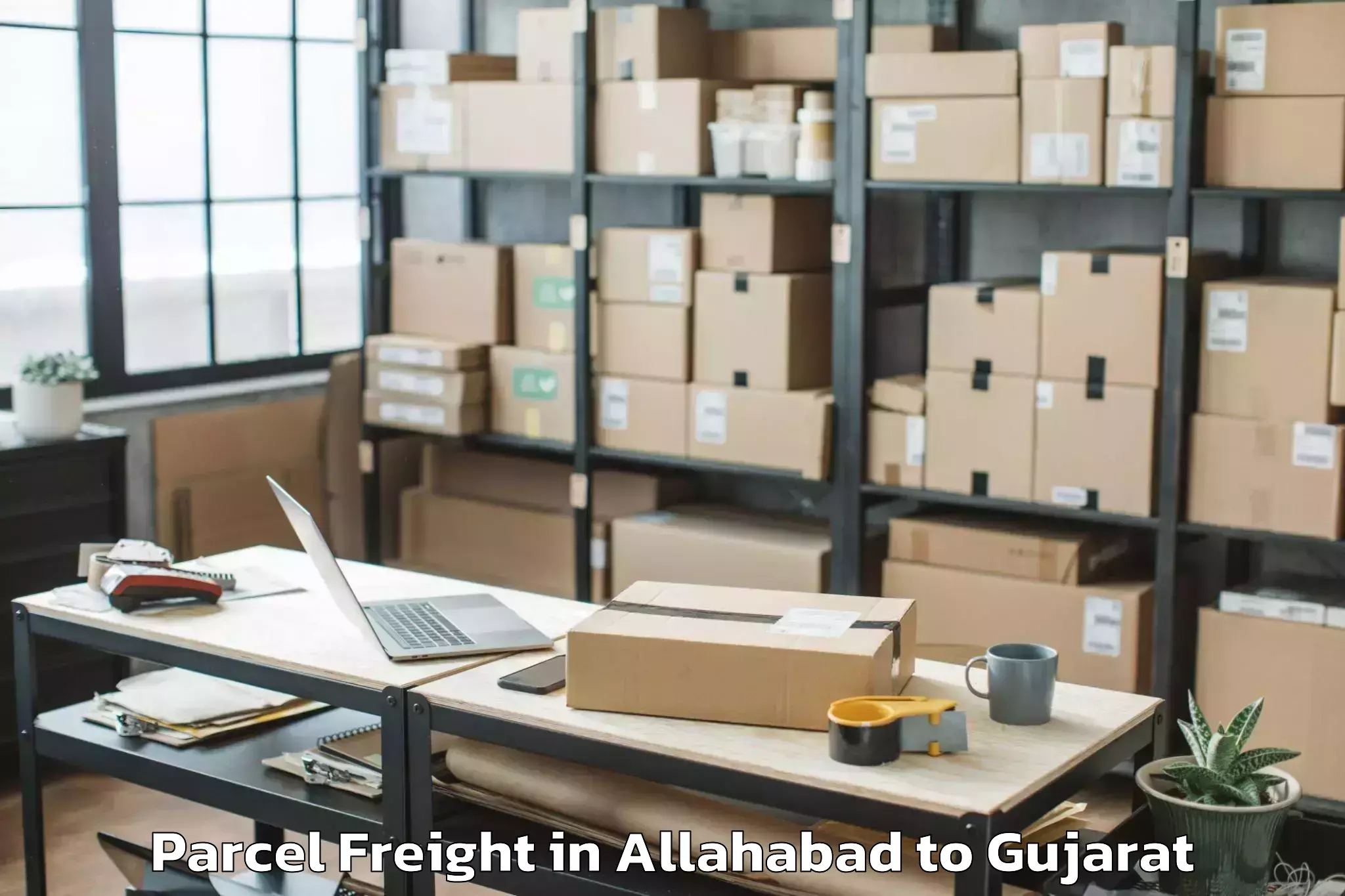 Trusted Allahabad to Mendarda Parcel Freight